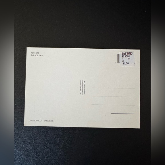 Martial Artist BRUCE LEE Postcard Classico San Francisco NEW - Picture 2 of 2